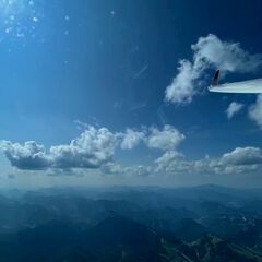 Flugwegposition um 13:43:23: Aufgenommen in der Nähe von Veitsch, St. Barbara im Mürztal, Österreich in 2642 Meter